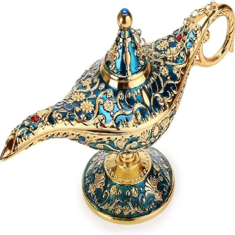 Collectible Vintage Lamps - ヴィンテージ魔法の伝説アラジン魔神ランプ家庭用結婚式のテーブルの装飾収集価値のあるレアクラシックアラビア衣装小道具ギフト新しい