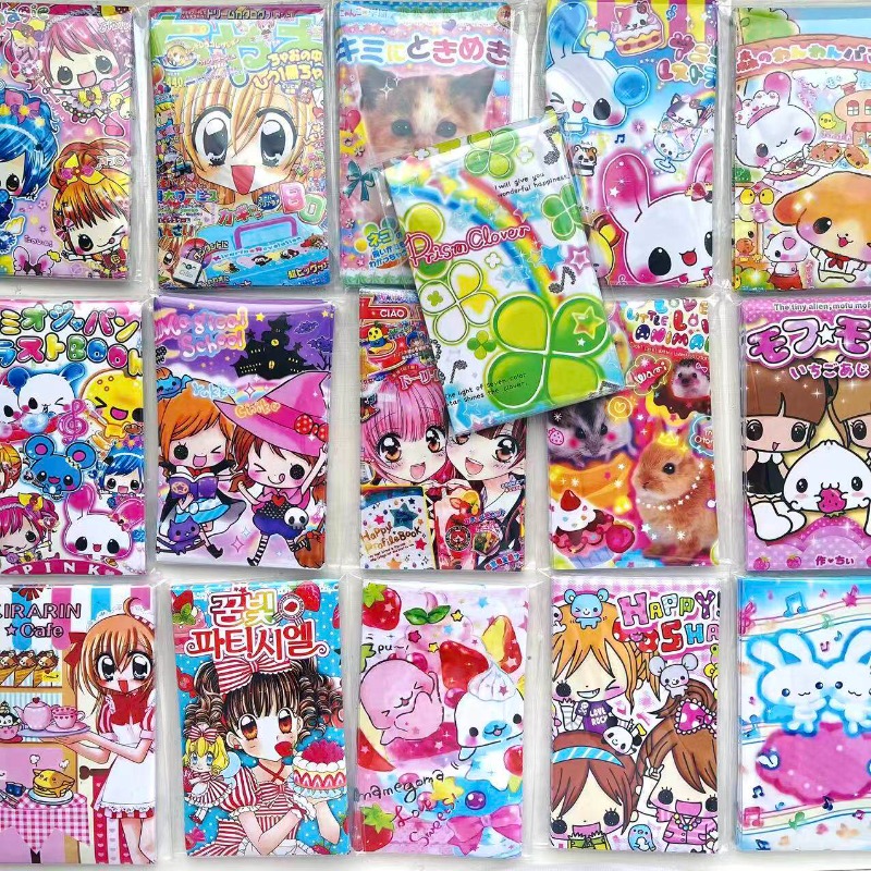 Vintage Items - 20枚入り/パック 昭和レトロアニメガールステッカー 可愛い猫ウサギ動物PVC厚手フォームステッカー バレットジャーナルプランナーアクセサリー用