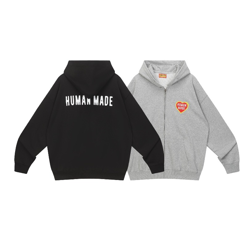 Vintage Zip Hoodie - ヒューマンメイド ヴィンテージ ジップ フーディー ハートプリント オーバーサイズ