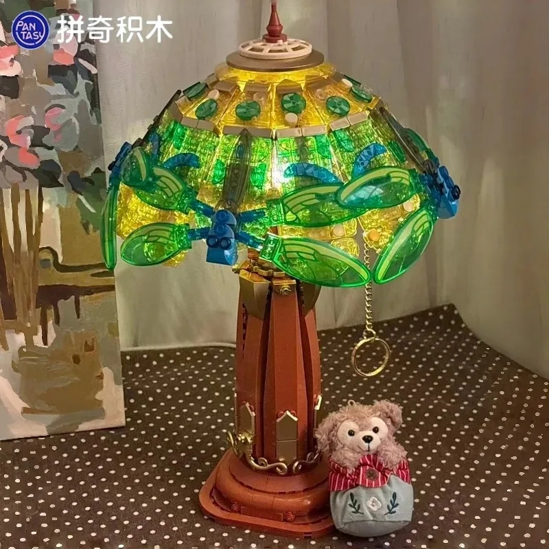 Collectible Vintage Lamps - ファンタジー ヴィンテージ ガラス デスクランプ 組み立てブロック かわいいおもちゃモデル