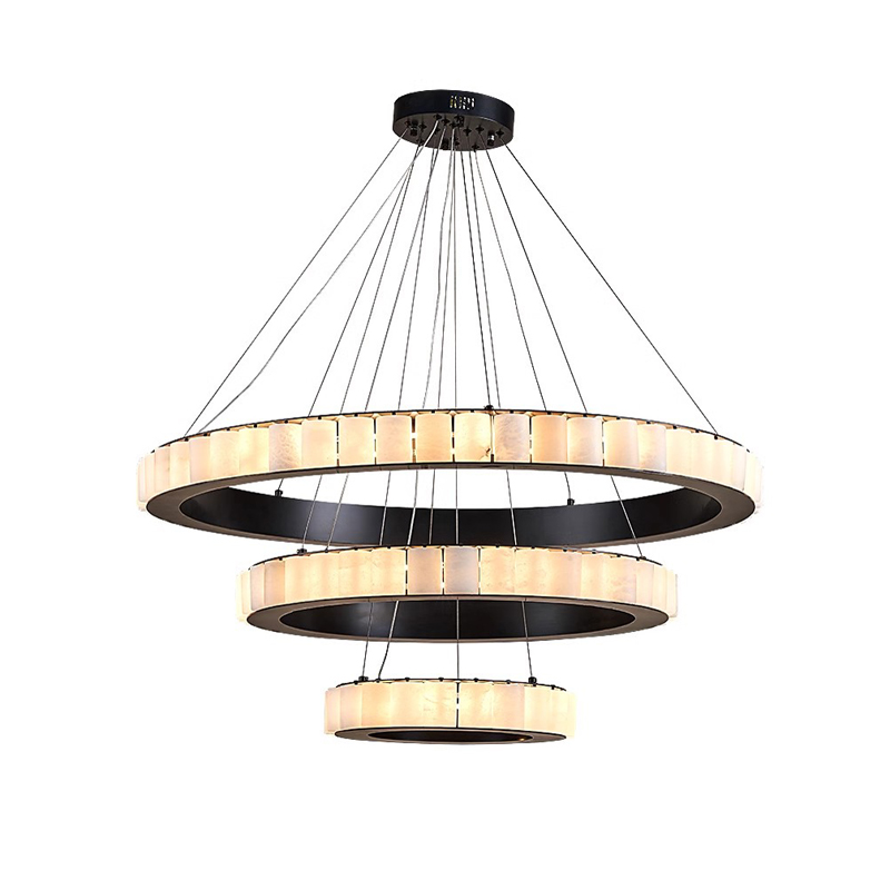 Collectible Vintage Lamps - ヴィンテージクラシック大理石コレクション調光可能な LED ハンギングランプシャンデリア照明サスペンション照明器具ランペン用リビングルーム