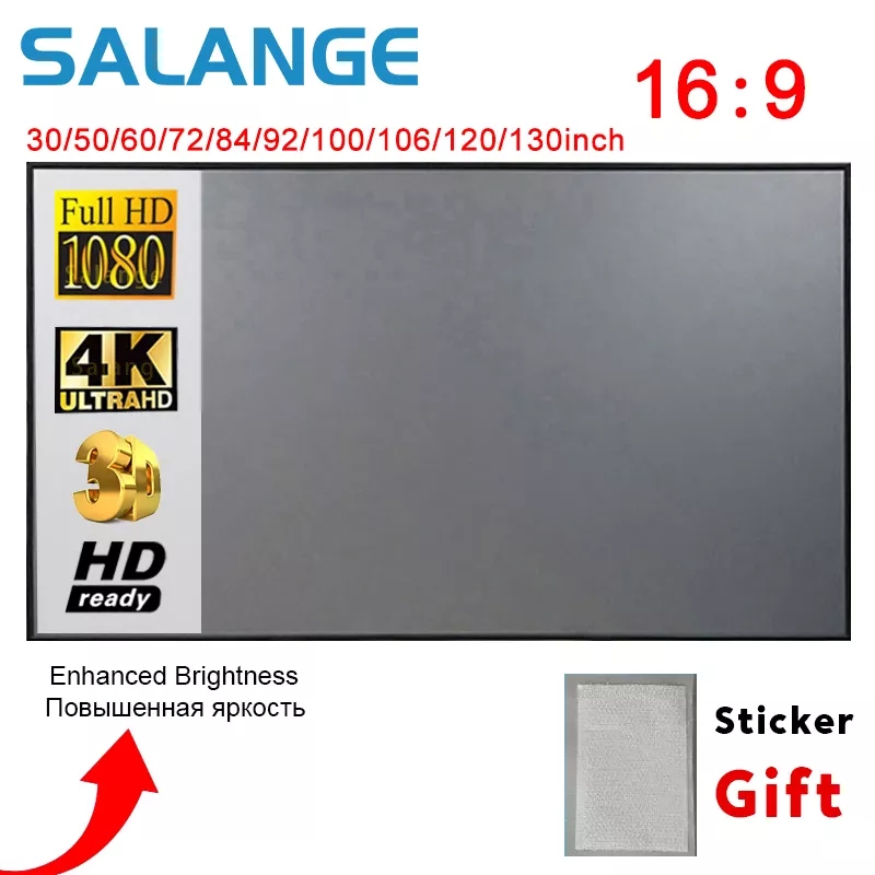 Slide Film 120 - Salange プロジェクタースクリーン、60 100 120 インチ反射生地布投影スクリーン YG300