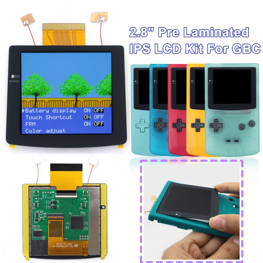 充電式2.8インチIPSスクリーンラミネートLCD、GBC用 - Vintage Game Collection のレビューと価格