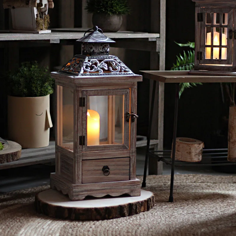 ヴィンテージ木製ガラス風ランプ、アイアンアートフロア燭台、ヨ - Collectible Vintage Lamps のレビューと価格