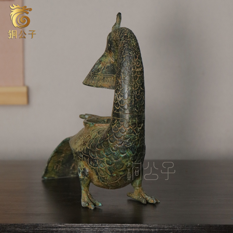 尾長フェニックス鳥ランプブロンズ装飾アンティーク家の装飾ヴィ - Collectible Vintage Lamps のレビューと価格