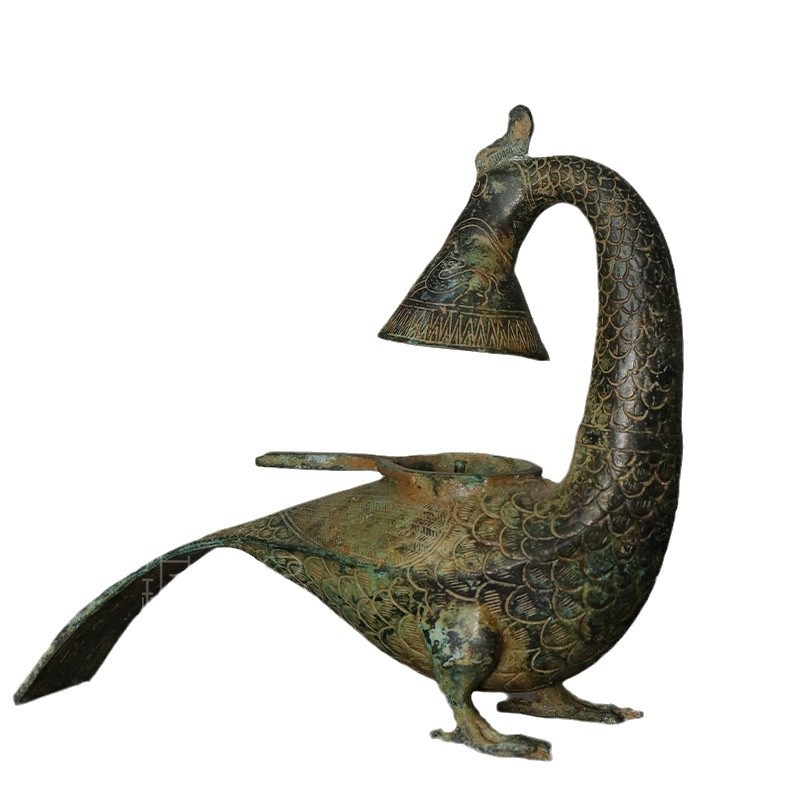 尾長フェニックス鳥ランプブロンズ装飾アンティーク家の装飾ヴィ - Collectible Vintage Lamps のレビューと価格