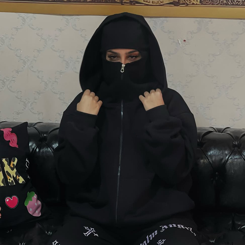 女性用フード付きスウェットシャツ,特大のフルジッパーフード付 - Vintage Zip Hoodie のレビューと価格