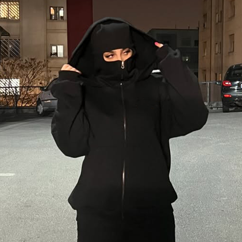 女性用フード付きスウェットシャツ,特大のフルジッパーフード付 - Vintage Zip Hoodie のレビューと価格