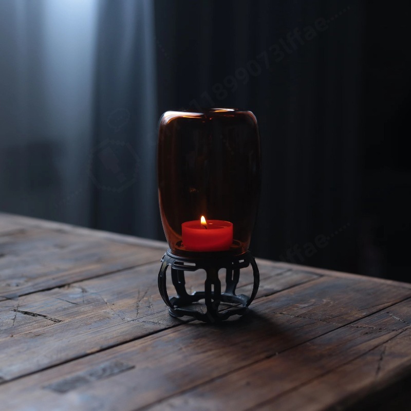 ヴィンテージガラスキャンドルホルダー禅装飾ナイトライト中国風 - Collectible Vintage Lamps のレビューと価格